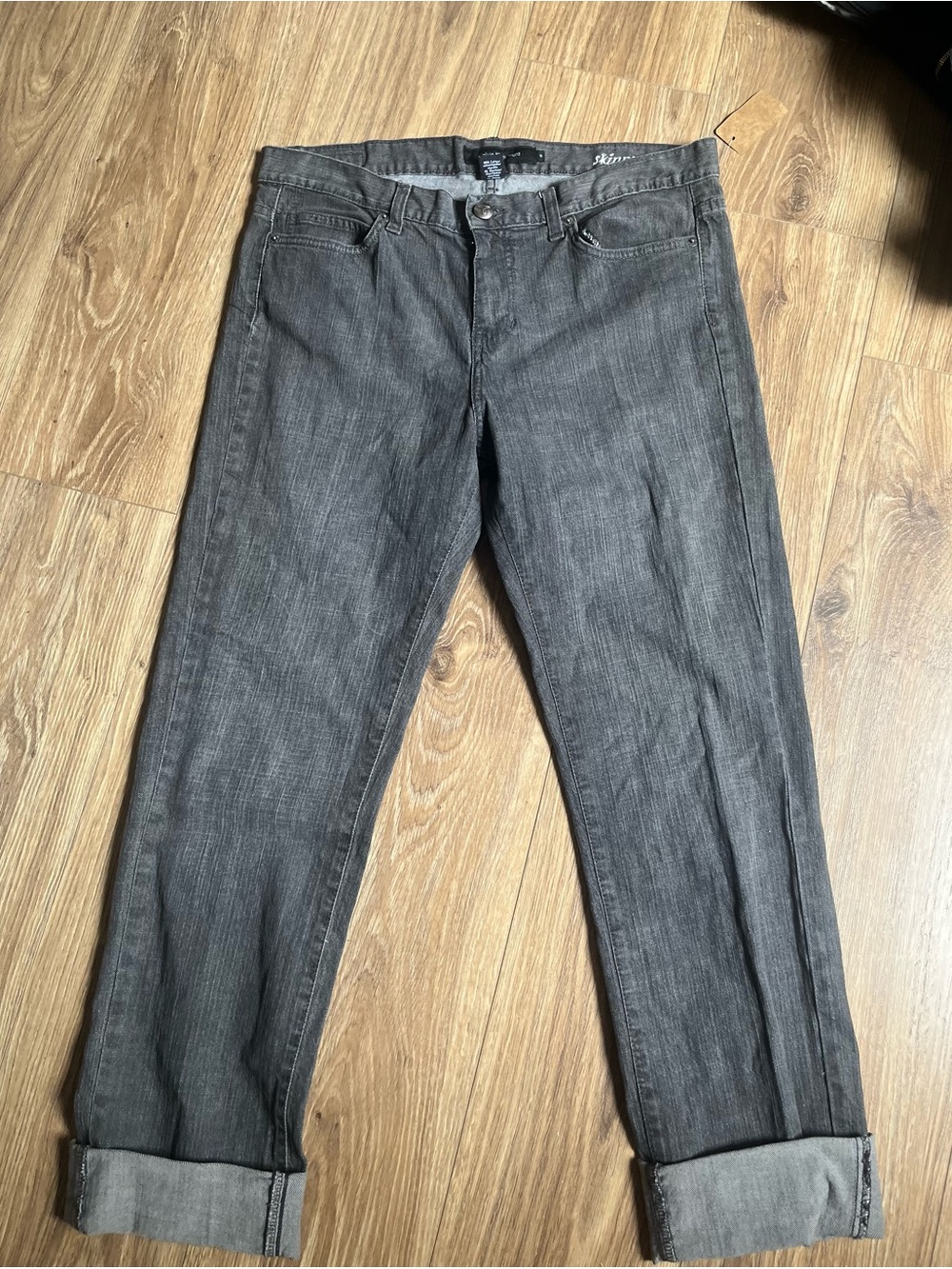 Calvin Klein Women's Slim Straight Jeans in Charcoal Sz 14